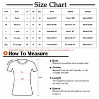 Košulje za žene Trendi Ženski ljetni povremeni ispis Kvadratni vrat kratkih rukava Majica Top vrhovi