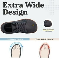 Hobibear muški široki toe bo cipeli minimalističke cipele casual bosonože cipele Zero baha cipele sive