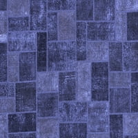 Ahgly Company u zatvorenom kvadratu Sažetak plave moderne prostirke, 7 'kvadrat