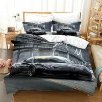 Trkački automobilski trkački krevet Poklopac za krevet Poklopac Twin Veličina 3D Print Racecar jorganski