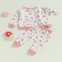 Swlight Tree Newborn novorođenčad Dječja odjeća set dugih rukava dukseri na vrhu hlače odijelo odjeću