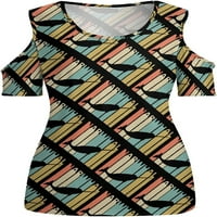 Vintage Style Narwhal ženska majica kratki rukav hladni majica na ramenu Tee bluza