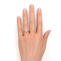 Prekrasan 1. karat pravi moissan zaručnički prsten u 18k zlato preko srebra