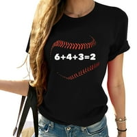 6 + 4 + 3 = dvostruka igra za bejzbol igrač poklon bejzbol Ženska grafička majica - zabavni i udoban