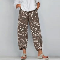 Žene casual pantalone casual pantalone za žene široke noge Capris ženske ljetne obrezane hlače plaža