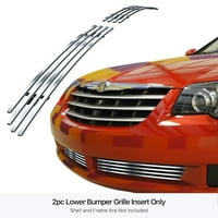 Kompatibilan sa Chrysler Crossfire 2004 - donji branik od nehrđajućeg čelika Chrome Billet Grille umetnik