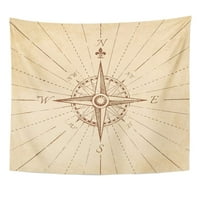 Mapa visokog detalja Antikni kompas Rose na Grungeu Kompletna s navigacijskim linijama Vintage Wall