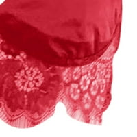 Lirclo Women Moda Light Vest Hollow Mesh ViE - Dame Nightdress set Red XXL