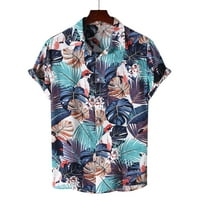 CLlios muns havajske košulje ljetna grafička majica na plaži Redovna fit majica kratkih rukava s majicom