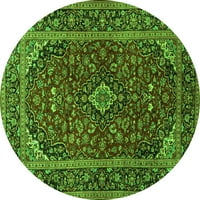 Ahgly Company Zatvoreni kvadratni medaljon Zeleni tradicionalni prostirci područja, 8 'kvadrat