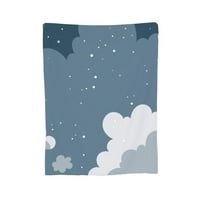 Fleece bacajte pokrivač za kauč, apstraktni oblak doodle lagan plišani plišani blusni bokse i baca za