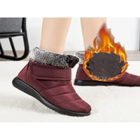 Harsuny Womens WinTens Fur Fur obložene snežne čizme Topla vodootporna klizanje na radnoj cipela veličine
