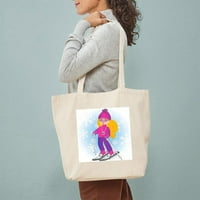 Cafepress - skijaška djevojka torba - prirodna platna torba, Torba za trbuhu