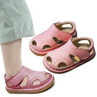 TODDLER Sandale Girl Ljetne godine stare dječaka Mekana potplata kože prozračne cipele za plažu ružičaste