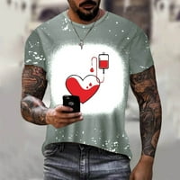 Hanas Nova tiskana majica Muška ležerna odjeća kratkih rukava Street Hip-Hop 3D tiskani top plavi xxxl