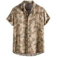 Havajska majica za muškarce čišćenje muških ljetnih modnih kratkih rukava casual košulje s punim bojama