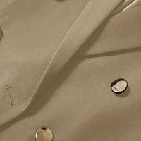 Hvyesh ženski blazer pus plus veličine dvostruko grudi sa šal rezervata blejzer labav fit čvrste otvorene uredske jakne