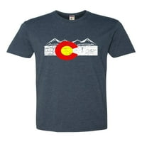 Odrasli zastava u Koloradu za odrasle Rocky planine Deluxe majica