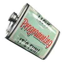 Flask I Love programiranje, vintage dizajn