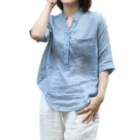 Akiigool bluze za žene Dressy casual plus veličina Žena Ljeto Dressy Chiffone Bluze - izrez Tunnic Tuntic