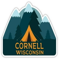 Cornell Wisconsin Suvenir Vinil naljepnica za naljepnicu Kamp TENT dizajn