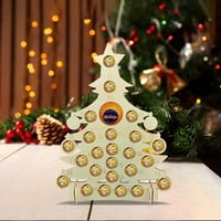 Drvena adventska kalendar Božićna zabava Čokoladni okvir ukras Drveni adventski kalendar Božićni ukrasi
