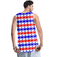 4. jula 3D print casual tenk top za muškarce Američka zastava SAD Zastava 4. jula Eagle Funny Tank Top