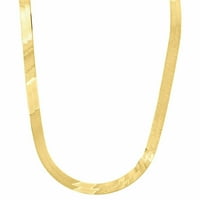10k žuto zlato čvrsto ogrlica od svilenkaste žičare