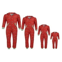 Wybzd Porodica koja odgovara Božićnim pidžamim džemnim jelenama od tiskanog dugih rukava Xmas Sleepwear