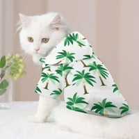Potpuni print PET džemper Kokosovo drvo uzorak Havajski hoodie za mačke mačke