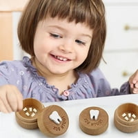 Zubna bajka BO 3D rezbareni drveni bo suvenir za puštanje zuba Bolog za dječaka ili djevojke slatka