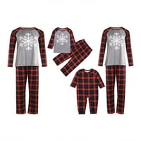 Tawop Nighthowns za žene Božićne bluze za bluzu + hlače Porodična podudaranje pidžama je postavljena