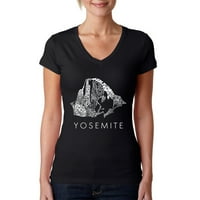 Pop Art Ženska riječ Art V-izrez Majica - Yosemite