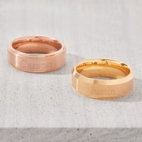 Muškarci za četkani zlatni tungsten prsten za vjenčanje, prsten veličine do 13
