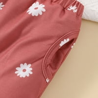 SNGXGN Toddler Baby Girl Fall odjeća Baby Girl Fall Outfits Kopt za duks za djevojke, ružičaste, veličine