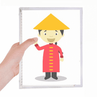Crvena dugačka haljina Kina crtana bilježnica labav dnevnik puštačice za punjenje