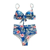 Bikini setovi za žene visoki struk Split visoki struk čelik Prop ispis zavojnog kupaćih kostim odjeće