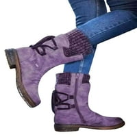 Audeban ženski čizme za gležnjeve Chunky Sole Srednja potpetica za petu Ženske kauzalne cipele veličine