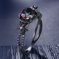HGW Gold Class Diamond venčani prstenovi za žene moda crna boja cirkonij prsten ljubičasti dijamantni