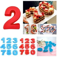 Clear Texture 3D brojevi Silikonski kolač za torte - ne-štap, fleksibilan, kućni dekor, kalup za pečenje