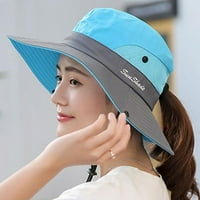 Ženski konjski rep sunčeva šešir, UV zaštita kašika šešira Sklopivi široki rudarsko ljeto Boonie plaža