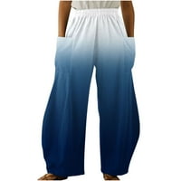 Jyeity Fashion, Labavi džep elastični struk stilski pantalone za ispis Scrounch Butch gamaši svijetlo