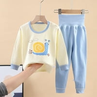 KETYYH-CHN Boys pidžama za bebe Girls dugih rukava i hlače pidžamas sa spavanjem Bež, 100