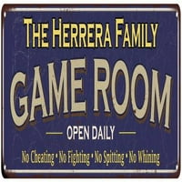 The Herrera Family Blue Game Metal Sign 106180037654