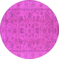 Ahgly Company u zatvorenom okruglu Orijentalne ružičaste tradicionalne prostirke, 8 'krug