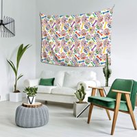 Šareno reproducirano Weimaraner tapiserija za spavaću sobu za tapiset Estetski zidni dekor za dnevni
