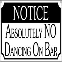 Primjetite apsolutno ne ples na bajnomskom znaku za klub Bar