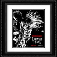 Note smrti dvostruki matted crni ukras uokviren filmski poster Art Print