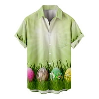 Ljetni trendi čišćenje muške majice Uskršnji ispisani muški ljetni labavi modni majica s kratkim rukavima