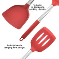 Dvodijelni kuhati kuhinjski pribor za kuhanje, silikonska kuhinja alat ručica od nehrđajućeg čelika
